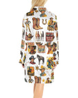 Vintage Cowboy Collage Western Women's Robe