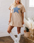Luz Mineral Wash Star T-Shirt Dress