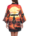 Cowboy Desert Sunset Women's Lounge Kimono Robe