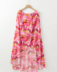 Maren Floral High Low Bandeau Vacay Dress
