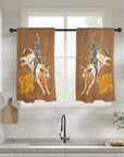 Rodeo Bullrider Window Curtains 28"x40" (2-Piece) Made in America