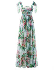 Resort rose mesh tulle flare dress