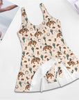 Rodeo Cowboy Print Skirted Swimsuit