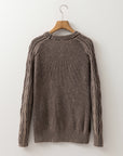 Aria Knit Sleeve Casual Sweater