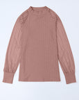 Elizabeth Crewneck Ribbed top Long Sleeve Top