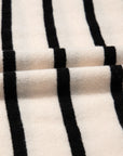 Stripe Ruched Bubble Sleeve Top