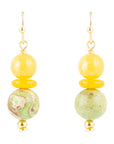 Cabana Green and Yellow Jasper Earrings