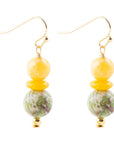 Cabana Green and Yellow Jasper Earrings