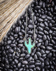Cactus Pendant Fashion Necklace