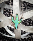 Cactus Pendant Fashion Necklace