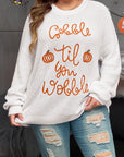 Plus Size Gobble Til You Wobble Crochet Sweater