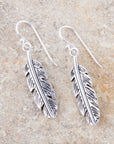 Feather Sterling Silver Earrings