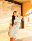 Calf Roper Short Sleeve Mini T-shirt Dress