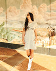 Calf Roper Short Sleeve Mini T-shirt Dress