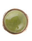 Green Canadian Jade Golden Statement Ring