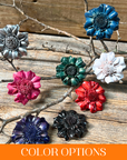 Hand Painted Leather Flowers - Carnations