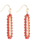 Carnelian Endless Loop Earrings
