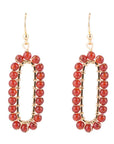 Carnelian Endless Loop Earrings