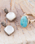 Carved Mother of Pearl Earrings