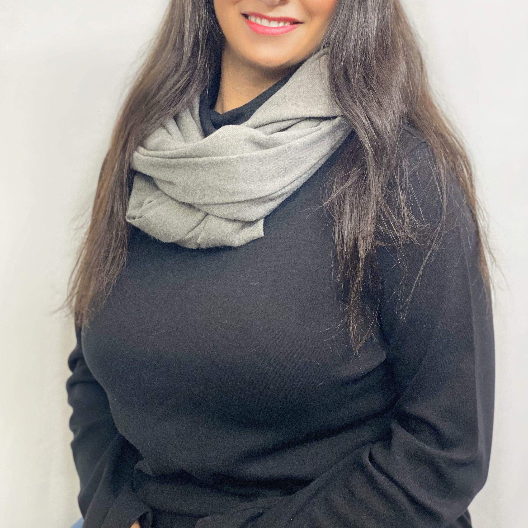 Ultra Soft Dark Grey Cashmere Scarf / Wrap / Shawl / Cover