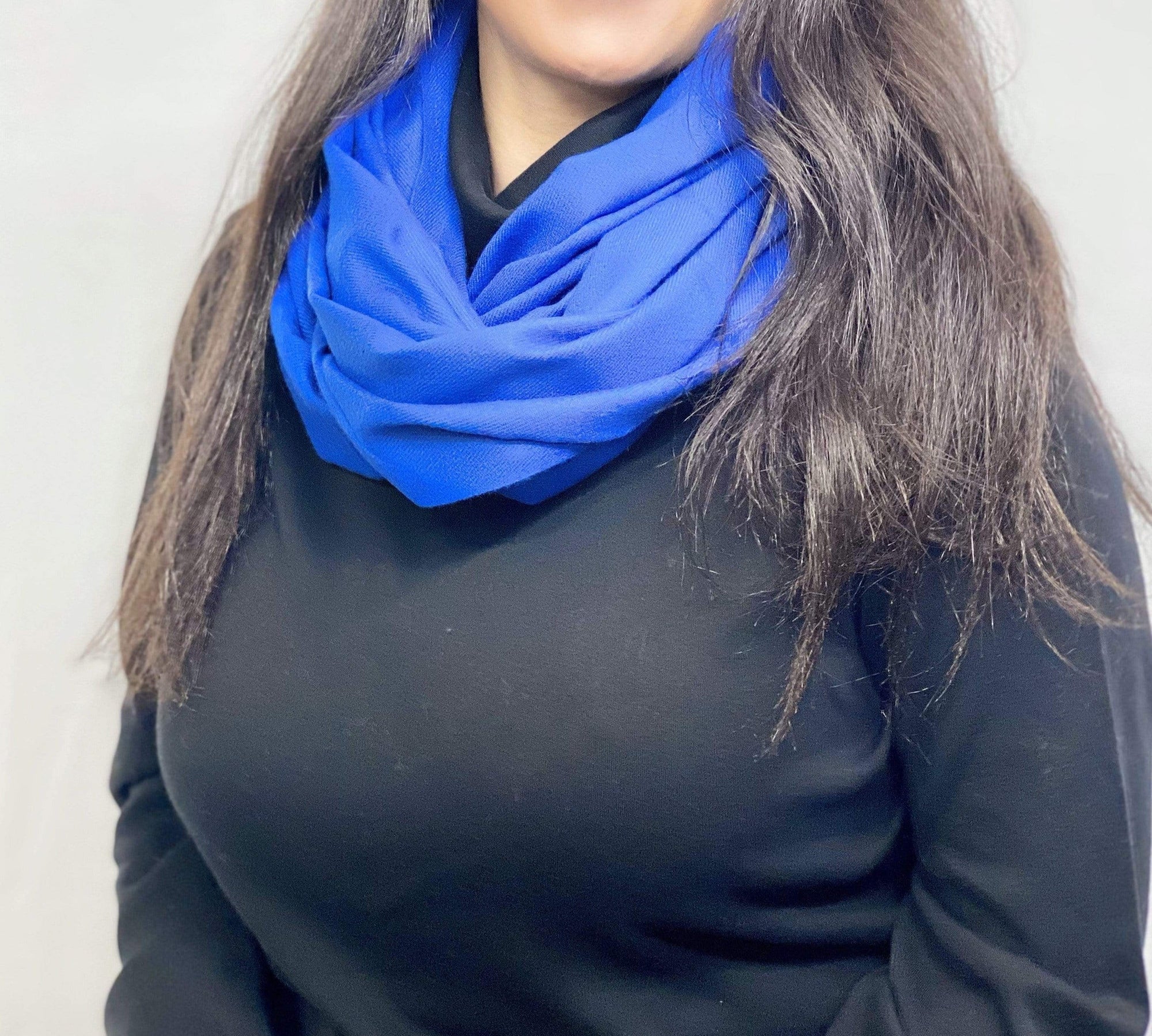 Ultra Soft Blue Cashmere Scarf / Wrap / Shawl / Cover