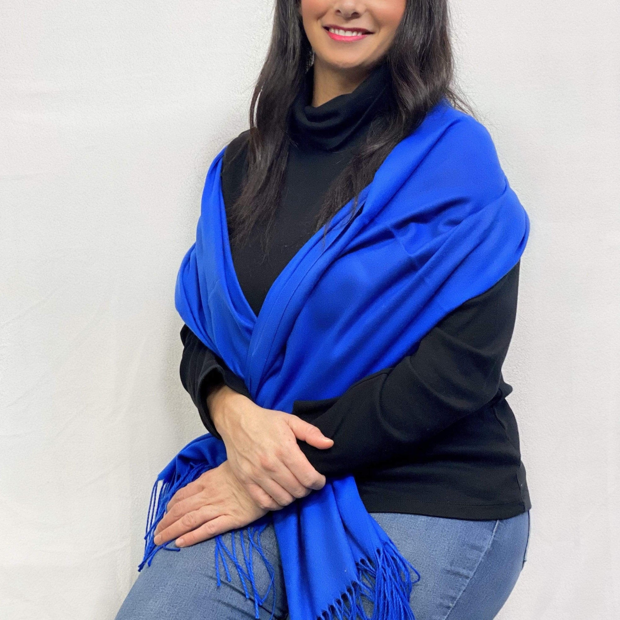 Ultra Soft Blue Cashmere Scarf / Wrap / Shawl / Cover