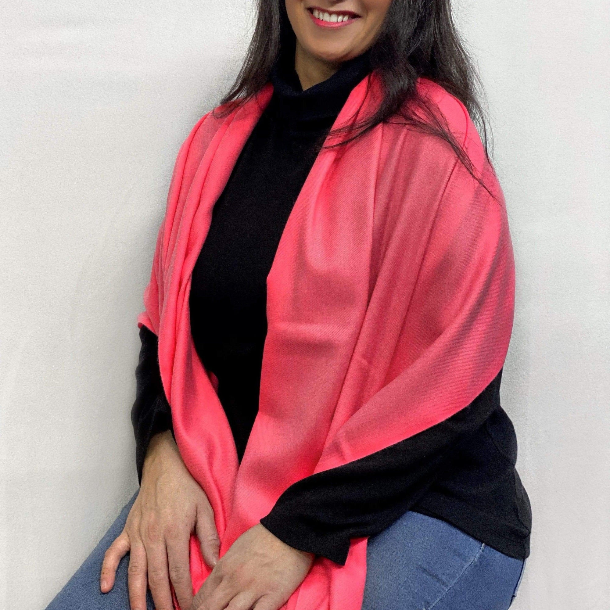 Ultra Soft Pink Cashmere Scarf / Wrap / Shawl / Cover