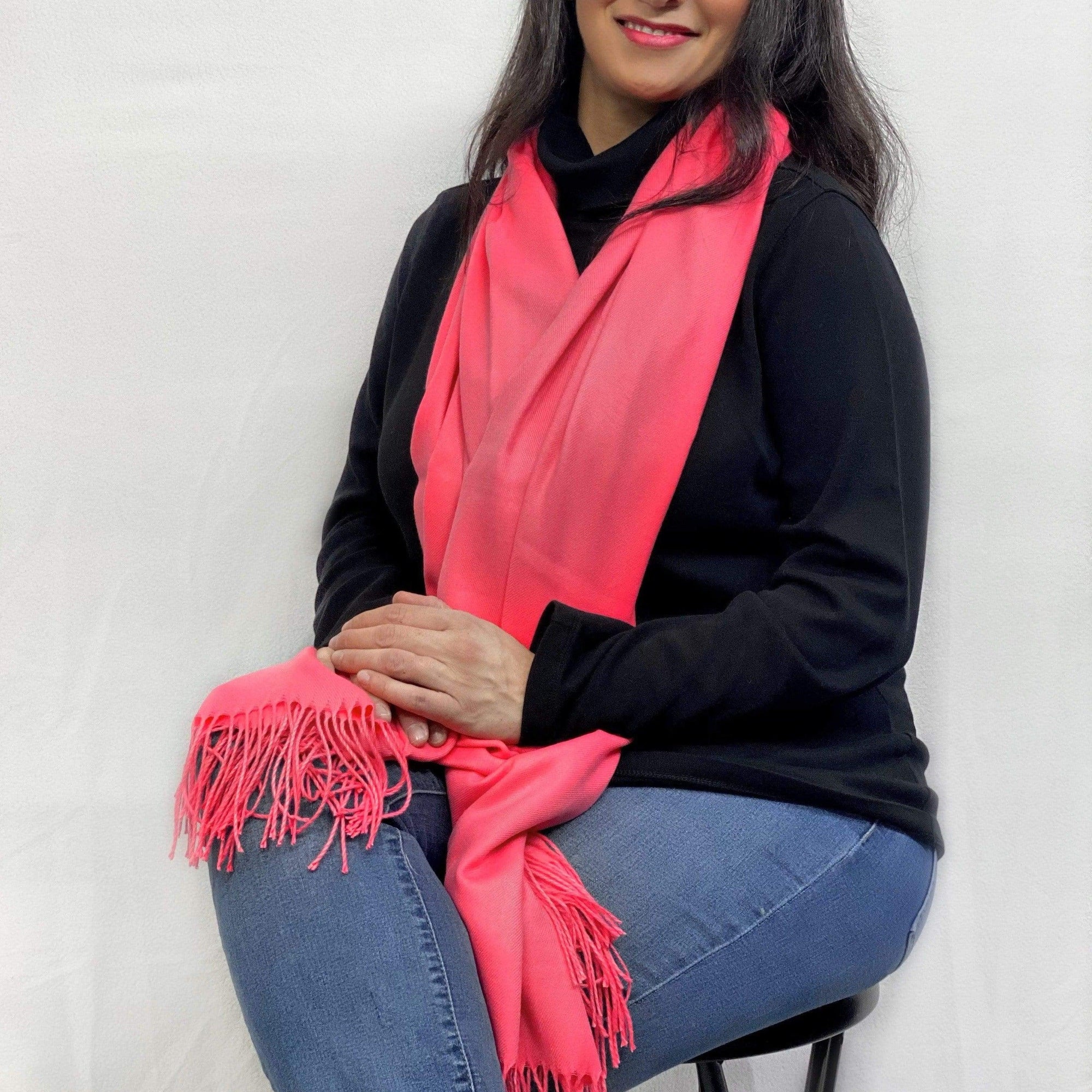 Ultra Soft Pink Cashmere Scarf / Wrap / Shawl / Cover