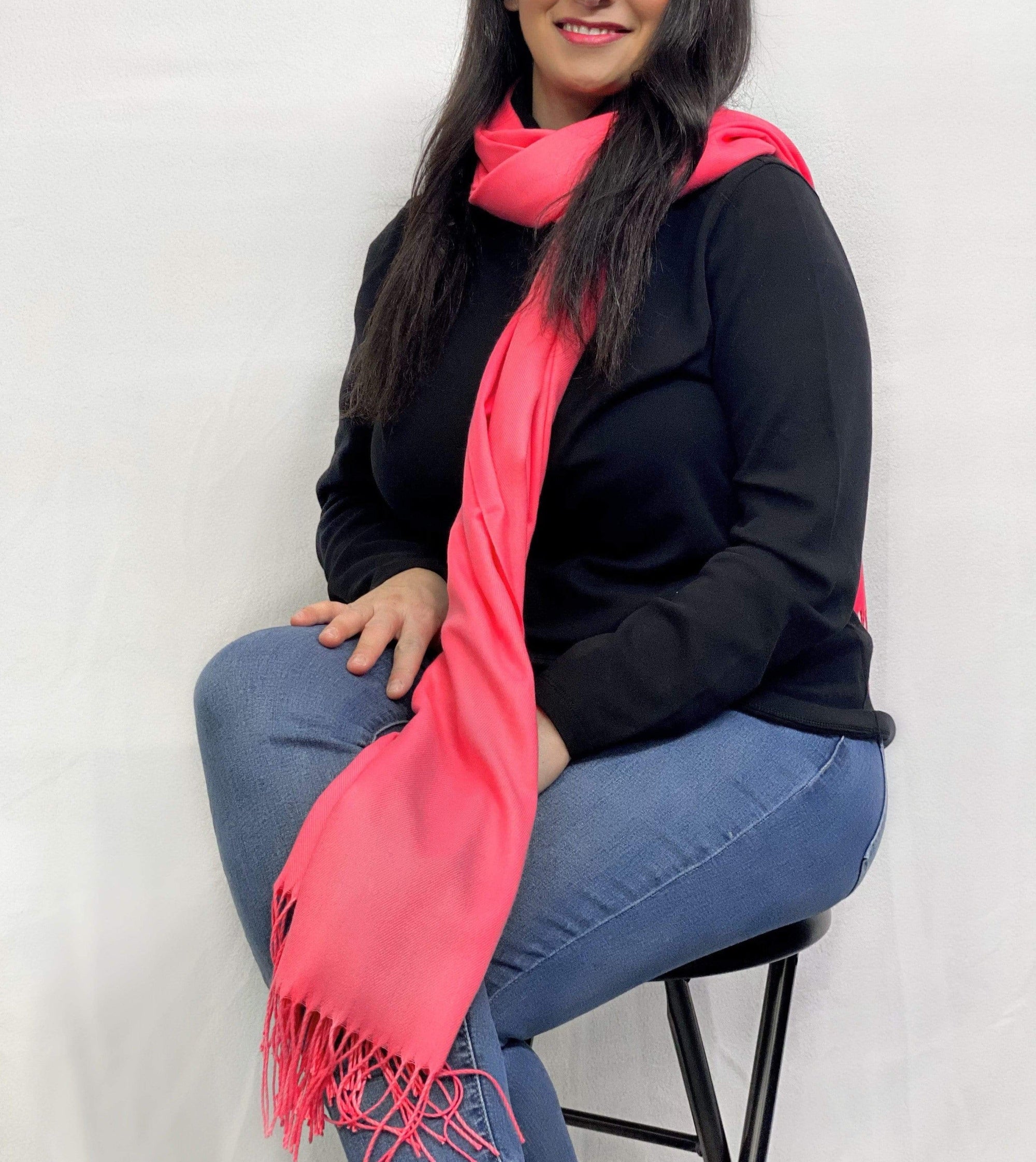 Ultra Soft Pink Cashmere Scarf / Wrap / Shawl / Cover