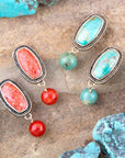 Catalina Orange Sponge Coral Golden Clip-On Earrings