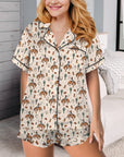 Rodeo Cowboy Western Satin Ruffle Pajama Set
