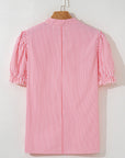 Lucy Stripe Puff Sleeve Blouse