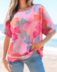 Bow Waffle Knit Crewneck Top