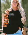 Aurora Raglan Patchwork Long Sleeve Top