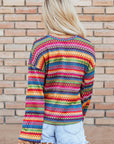 Luella Jacquard Geo Long Sleeve Top
