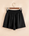 Cross Waist Tiered Flowy Shorts