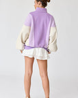 Lavender Color Block Sweatshirt
