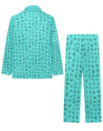 Turquoise Cattle Brands Boy's Western Pajama Set