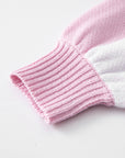 Checker Bishop Sleeve Sweater