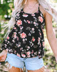 Fallon Floral Spaghetti Straps Strappy Back Tank Top