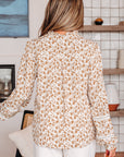 Melanie Lace Floral Puff Sleeve Top