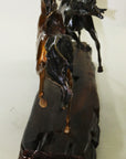 Limited Edition Two Galloping Horses Hand Painted Museum Quality Bronze Artwork