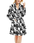 Black White Cowboy Bath Robe
