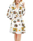 Vintage Cowgirl Collage Women's Western Bath Robe
