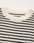 Stripe Sleeveless Sweater Top
