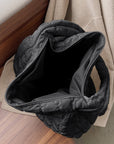 Kylie Quilted Zipper Tote Bag