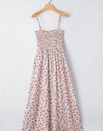 Boho Floral Smocked Maxi Sundress