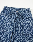 Leopard Drawstring Elastic Waist Pocketed Jeans