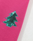 MERRY Christmas Tree Sequin Patchwork Sweatshirt