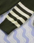 Sophie Striped Sleeve Plain Knit Sweater